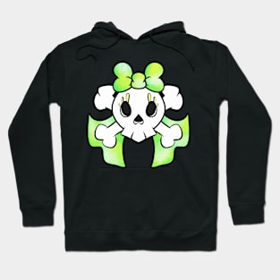 Pretty skulls green ribbon Hoodie